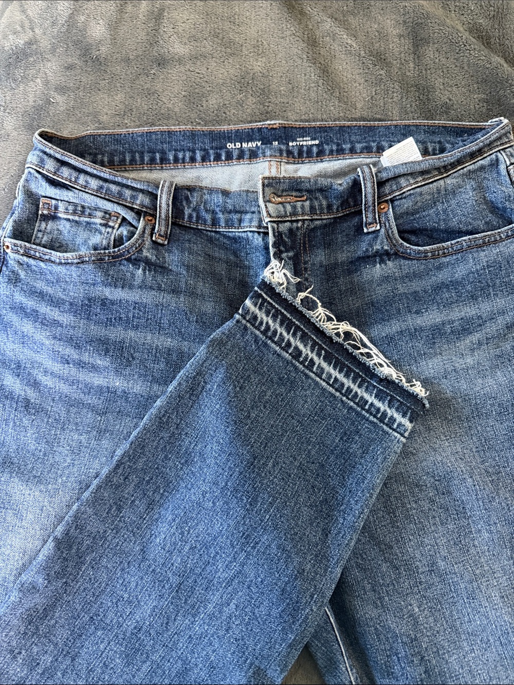 Old Navy Women's Medium Blue Boyfriend Jeans